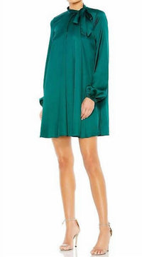 Mac Duggal - High Neckline Mini Column Dress