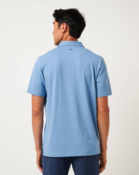 TravisMathew Sunbeam Chest Stripe Polo in pacific coast - men's shirt - alternate view