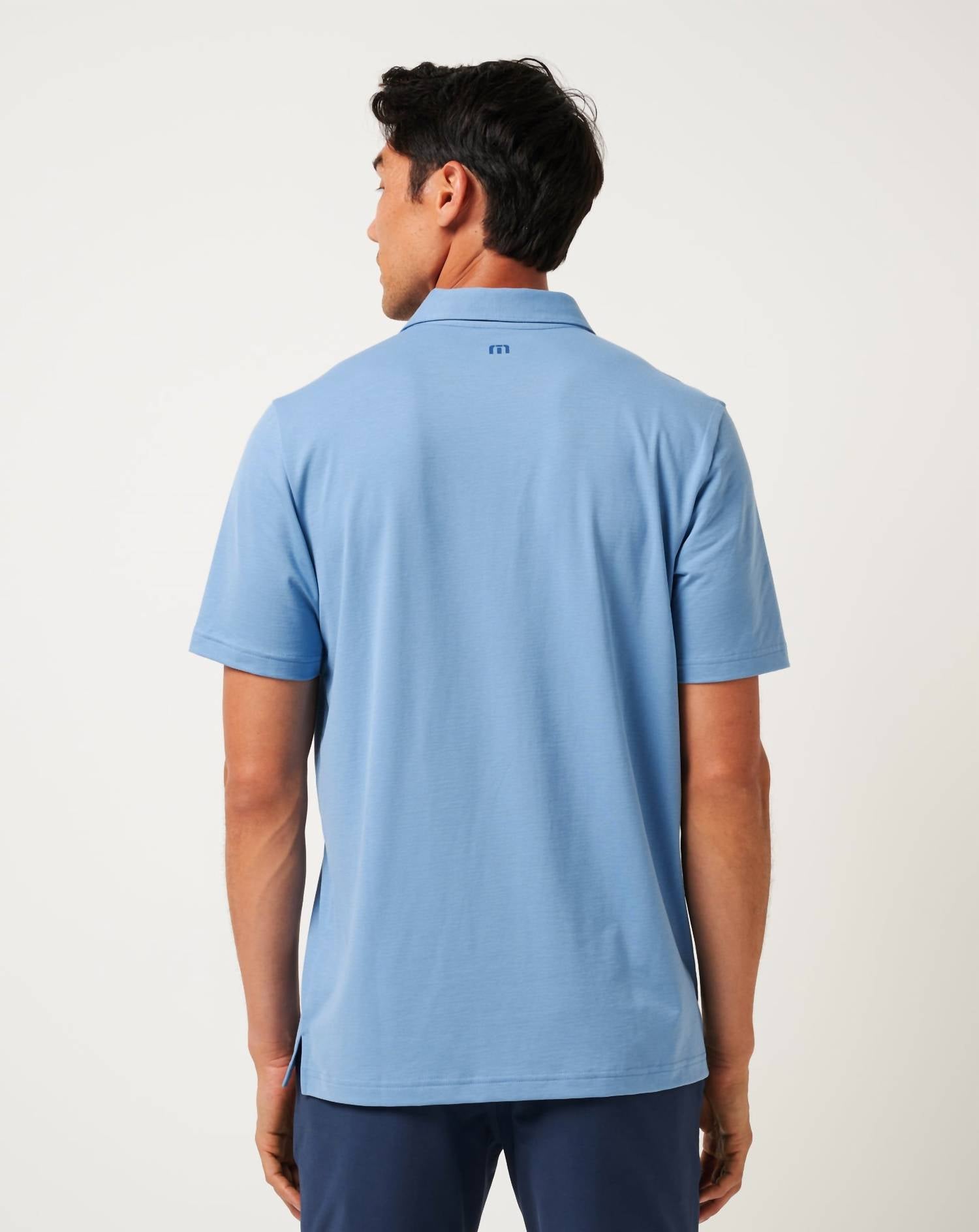 TravisMathew Sunbeam Chest Stripe Polo in pacific coast - men's shirt - alternate view