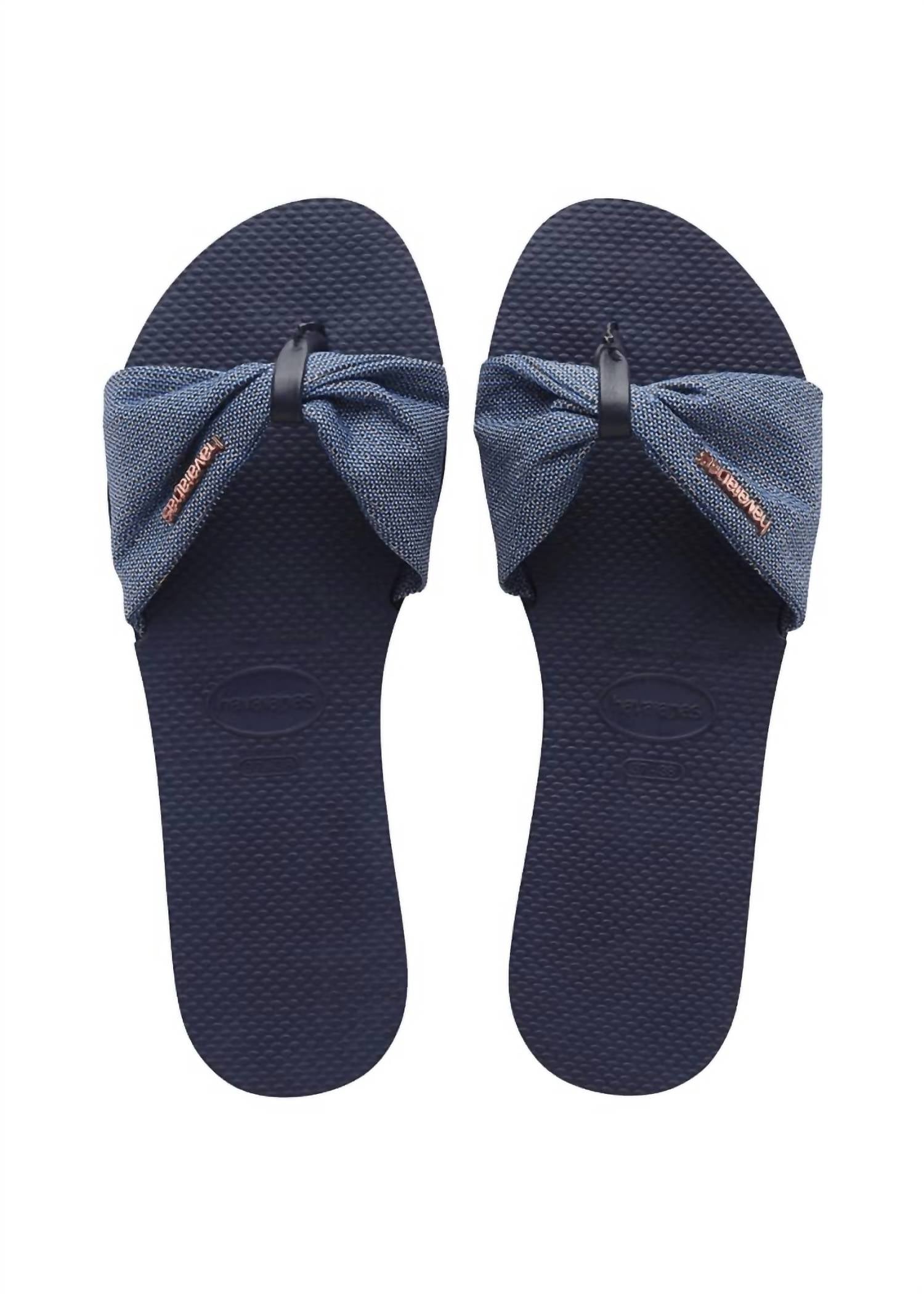 havaianas Women's You St. Tropez Shine Flip Flop Sandal in navy blue - women's sandal - view 6