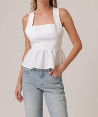 Line And Dot - Essie Peplum Top