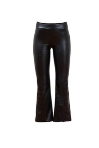 Avenue Montaigne Leo Flare Cut Pants in croco - women's pants - alternate view