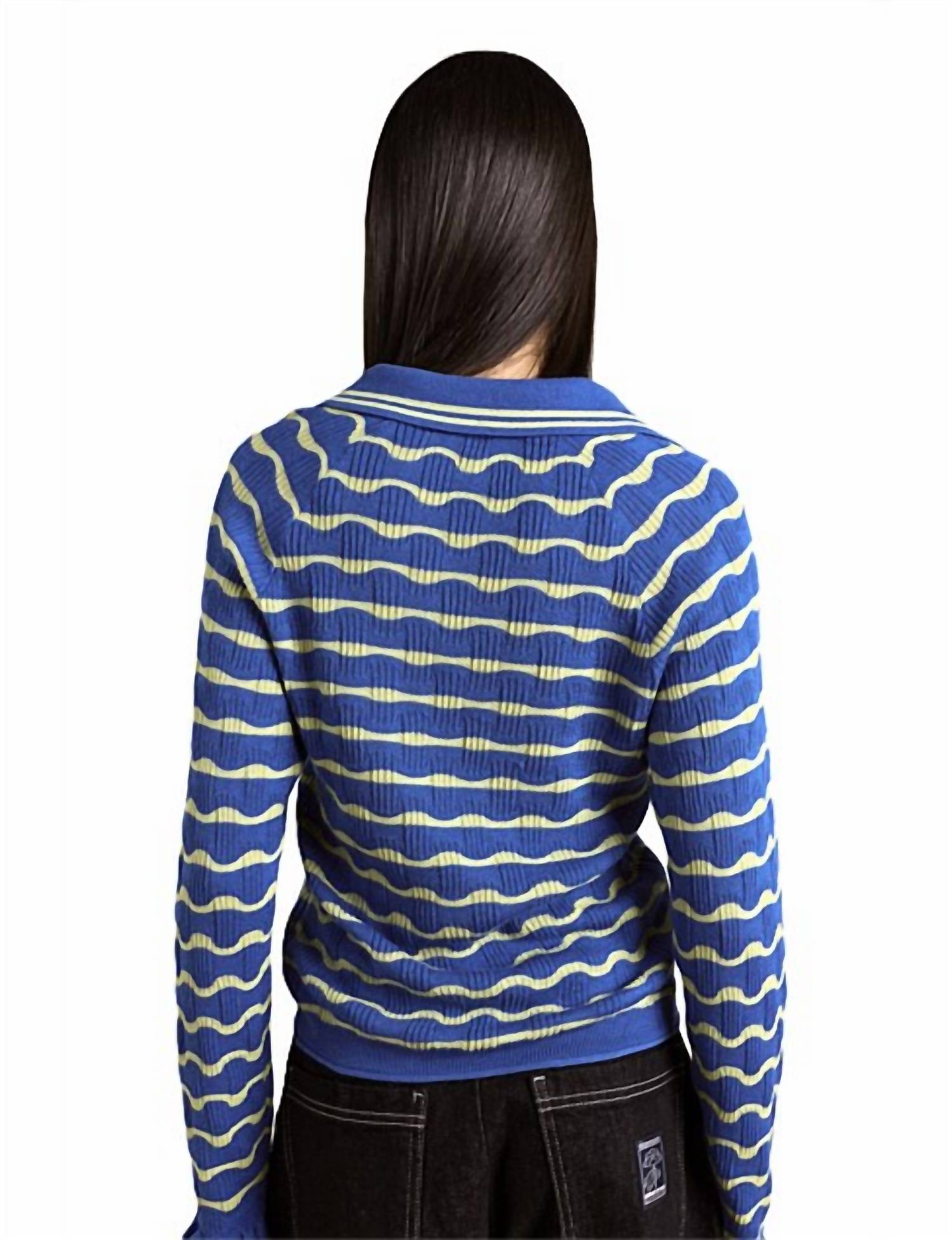 Damson Madder - Silvia Cotton Merino Blend Polo Jumper