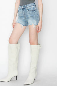 Artemis Vintage - High Rise Stretch Denim Shorts