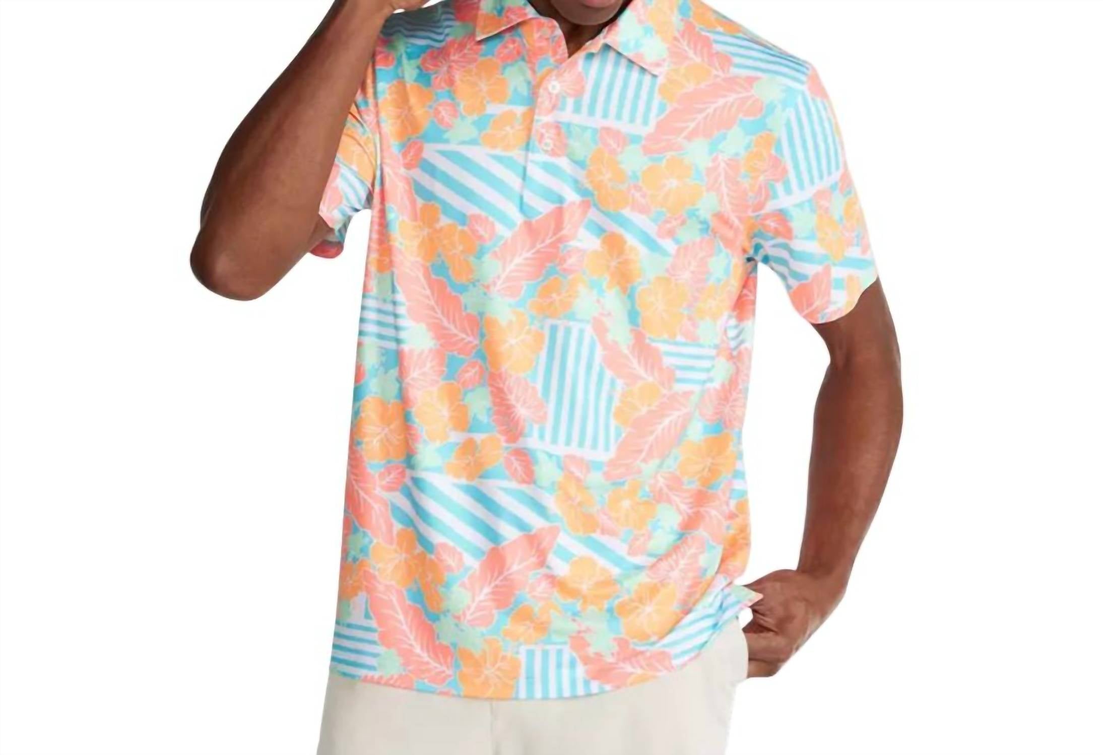 Chubbies - Men's The Inspiration Performance Sleeve Golf Polo Shirt