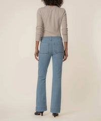KUT FROM THE KLOTH Ana High Rise Flare Jeans in considered - women's jeans - detail view