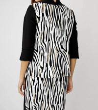 Frank Lyman - Zebra Print 3/4 Sleeves Jacket