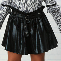 Mia - Pleather Moto Skirt