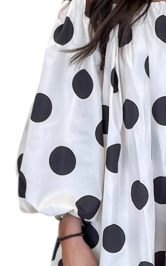 Fore Collection - Statement Polka Dot Mini Dress