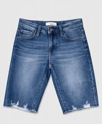 Kancan - Women's Midrise Rough Cut Bermuda Short