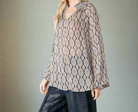 Bucketlist - Smoked Semi Sheer Blouse