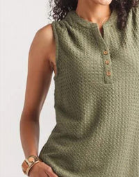 Papillon - Textured Henley Tank