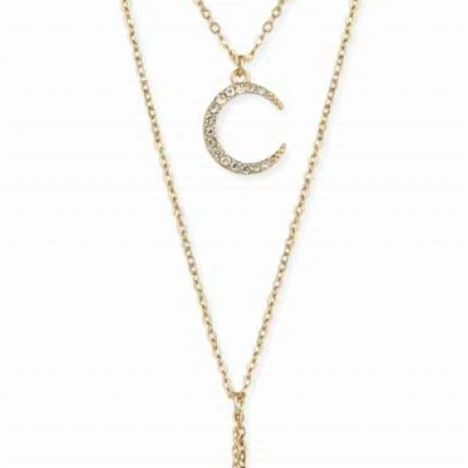 Zad - Women's Celestial Wishes Moon & Star Y Necklace