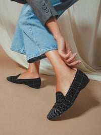 Arteana - Women's Boucle Flat Smoking Slipper