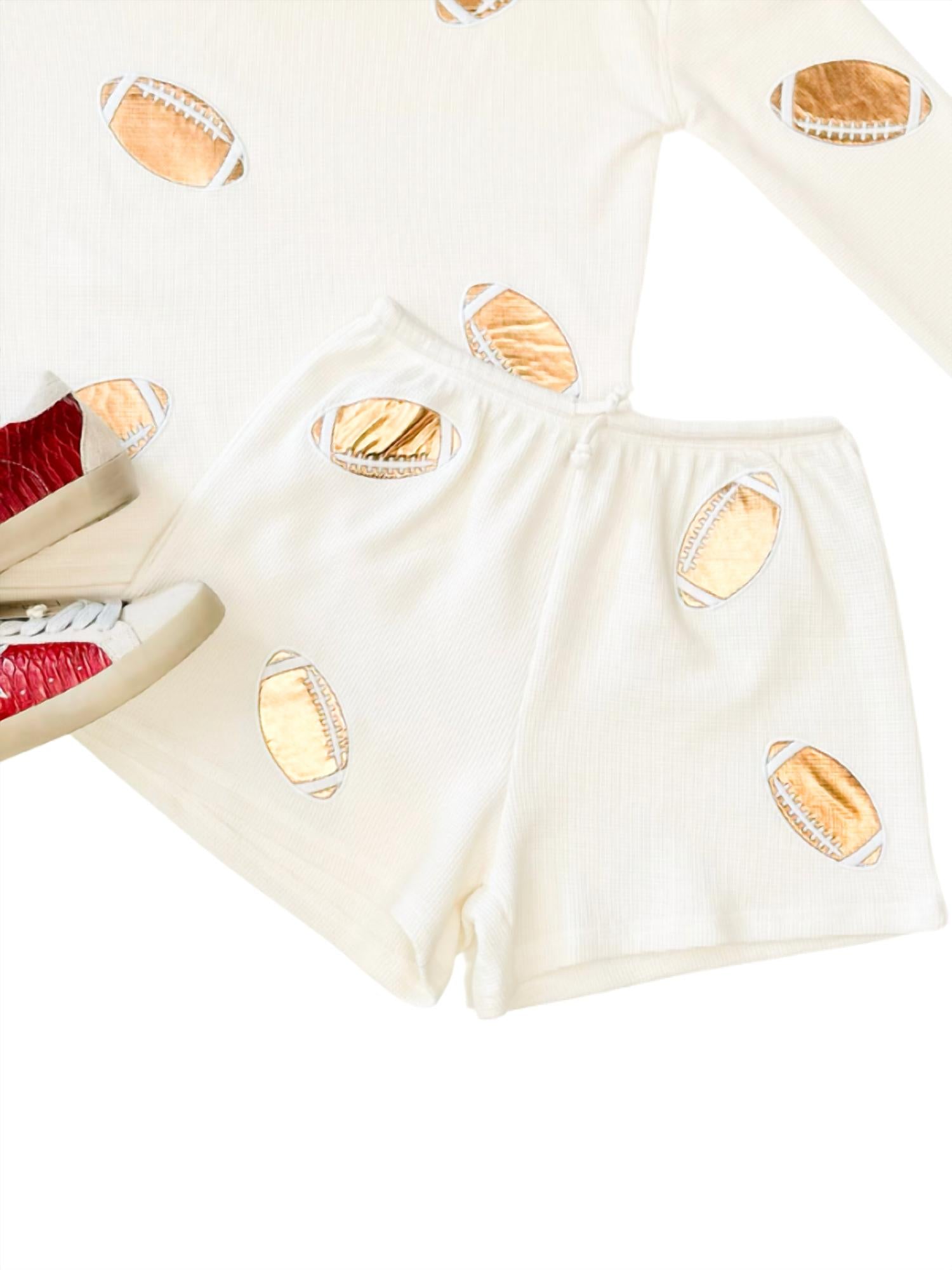 Paper Flower - Girl's Waffle Applique Shorts