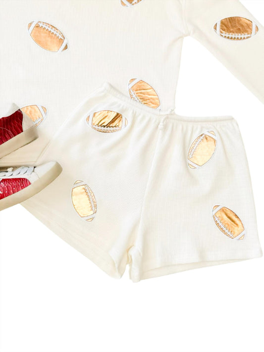 Paper Flower - Girl's Waffle Applique Shorts