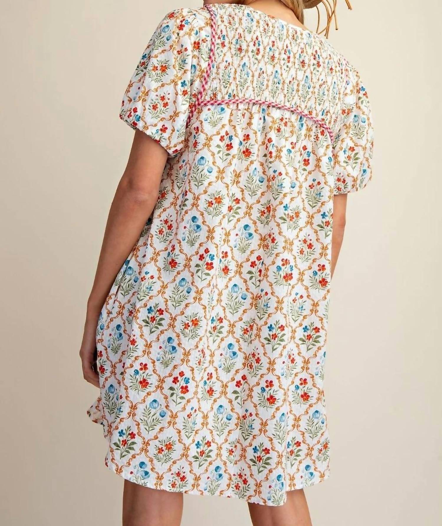 Easel - Tiny Flowers Mini Dress