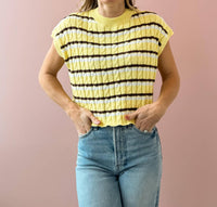 OLIVACEOUS Laci Sweater Top in yellow - women's sweater