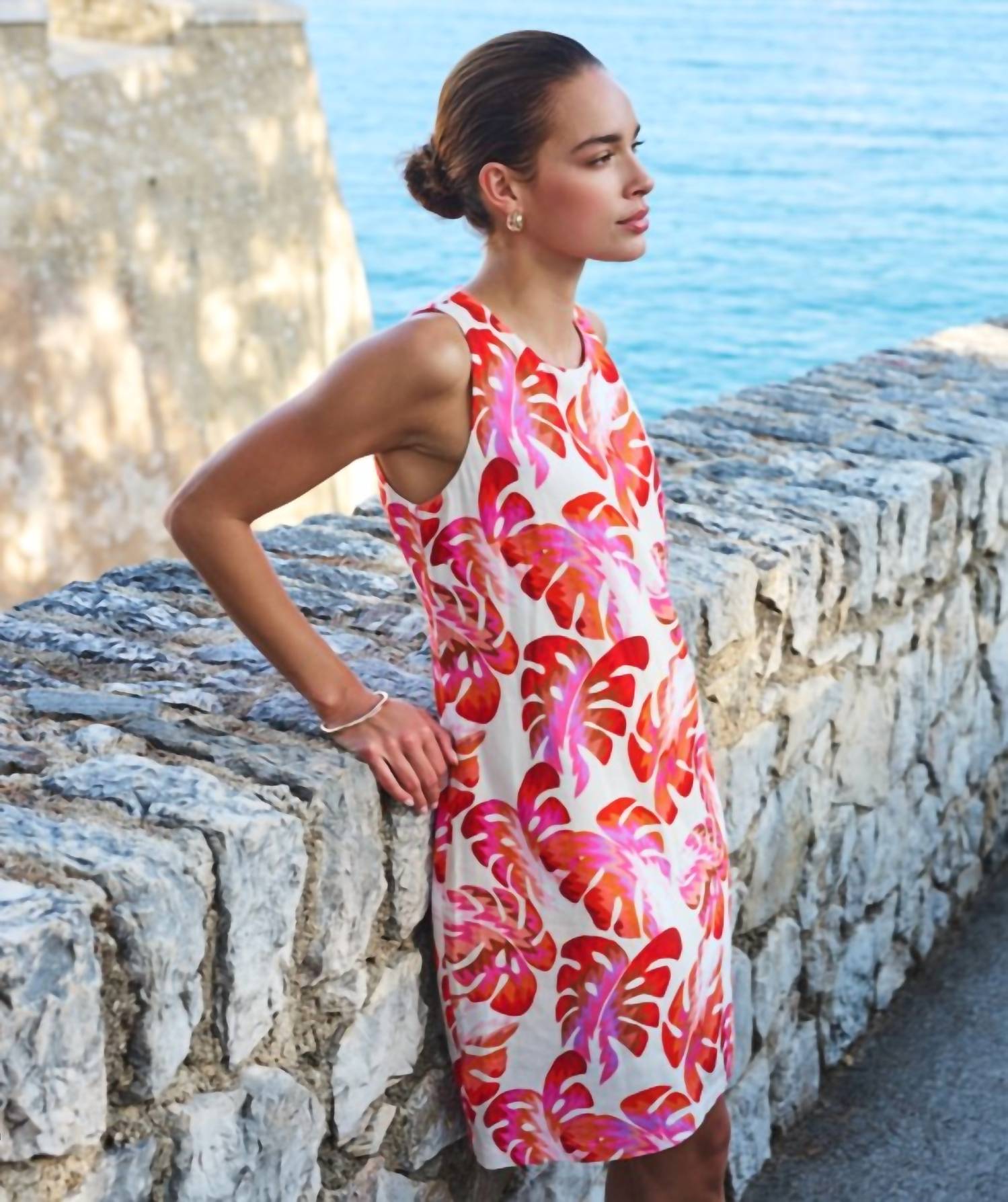 Esqualo - Wonders Printed Sleeveless Mini Dress