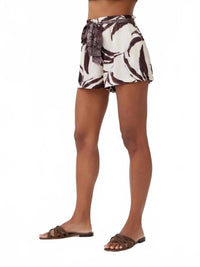 Bella Dahl - Women's Ruffle Waist Contrast Tie Short