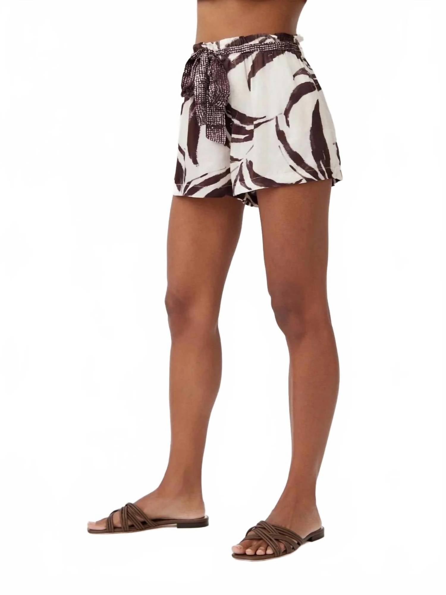 Bella Dahl - Women's Ruffle Waist Contrast Tie Short