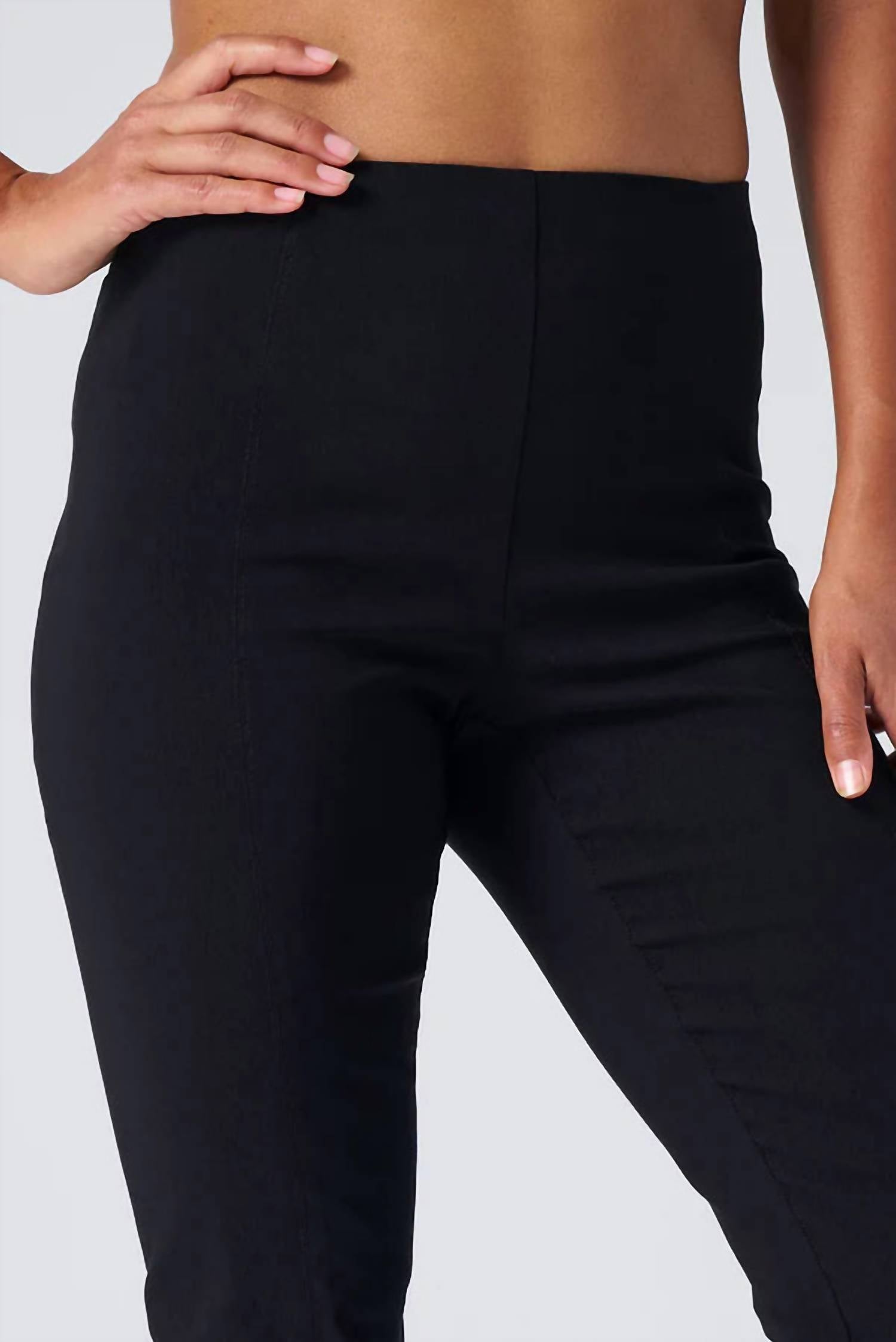 Franne Golde All-season Tapered Pant in black - women's pants - alternate view