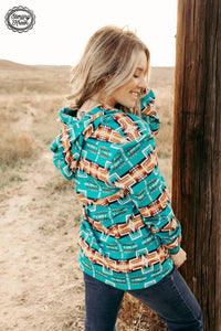 Sterling Kreek - Barton Creek Aztec Print Zip-up Hoodie