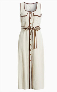 Zoe And Claire - Valencia Linen Midi Dress
