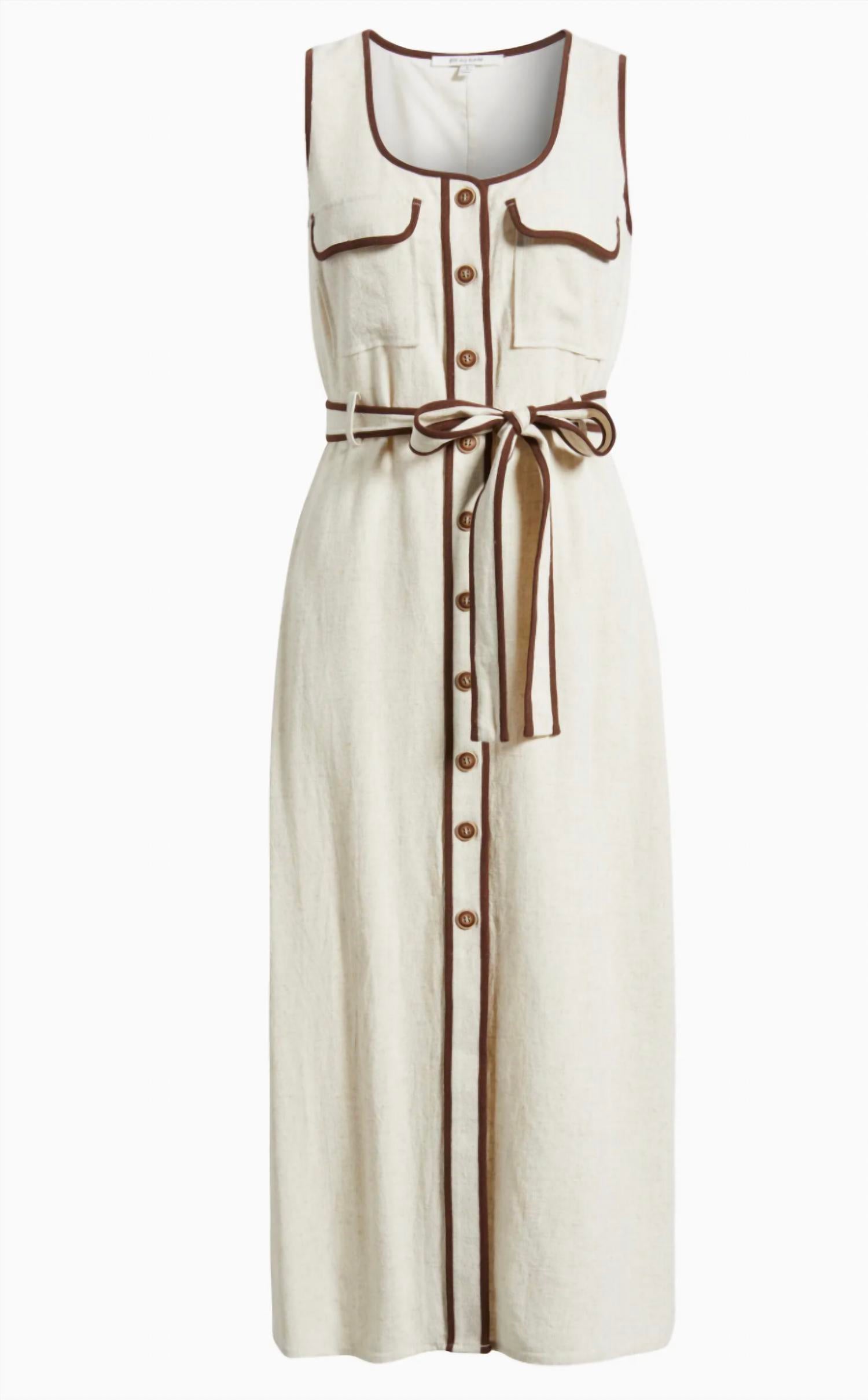 Zoe And Claire - Valencia Linen Midi Dress