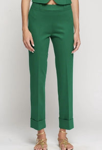 Vilagallo Kai Straight Leg Pants in green - women's pants