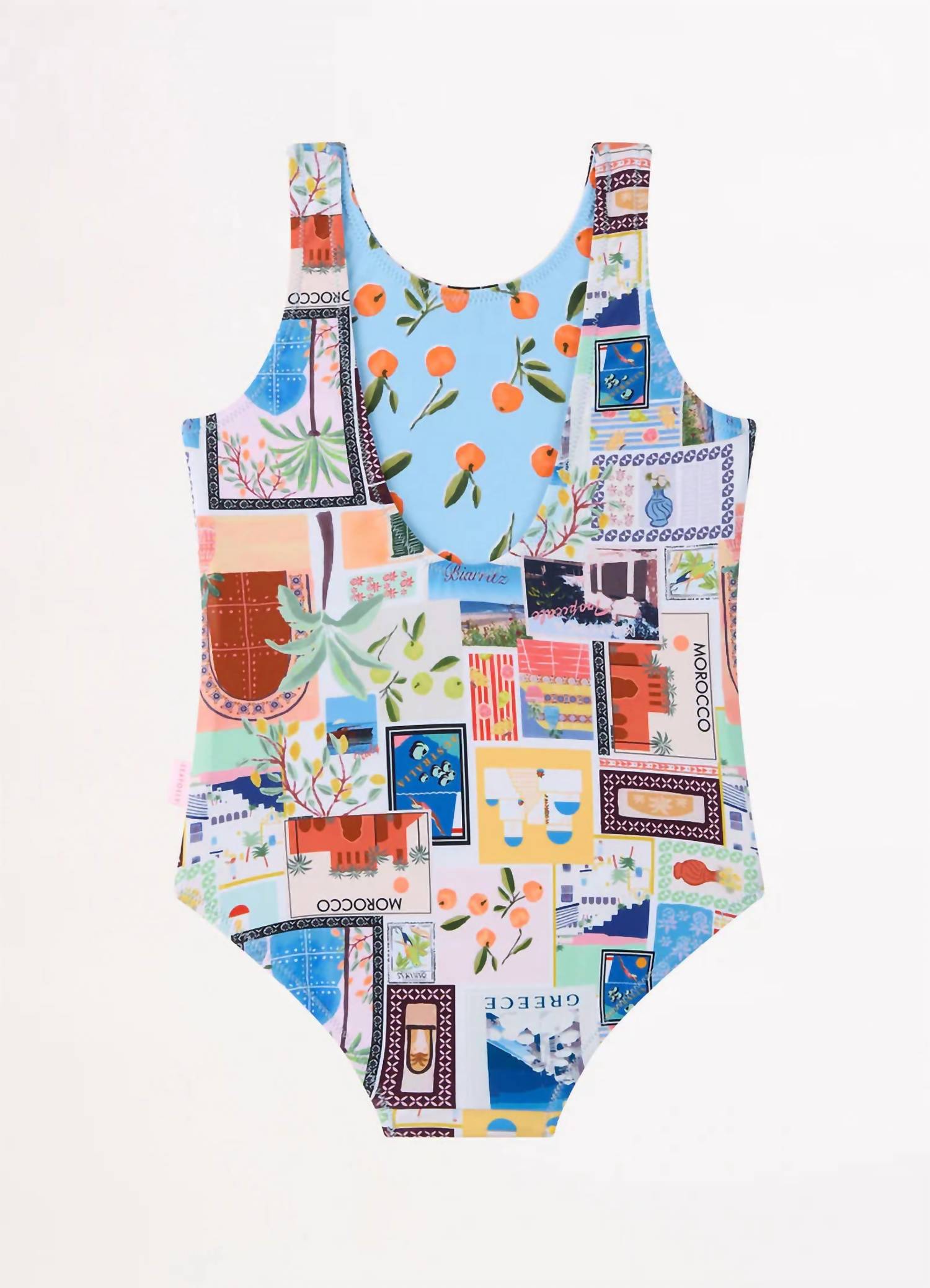 Seafolly - Girl's On Vacation Reversible One Piece Swimsuit