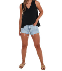 Ee:Some - Women's Relaxed Fit V Neck Tank Top