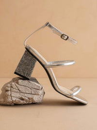 Oasis Society - Women's Giza Glittery Architectural Block Sandals