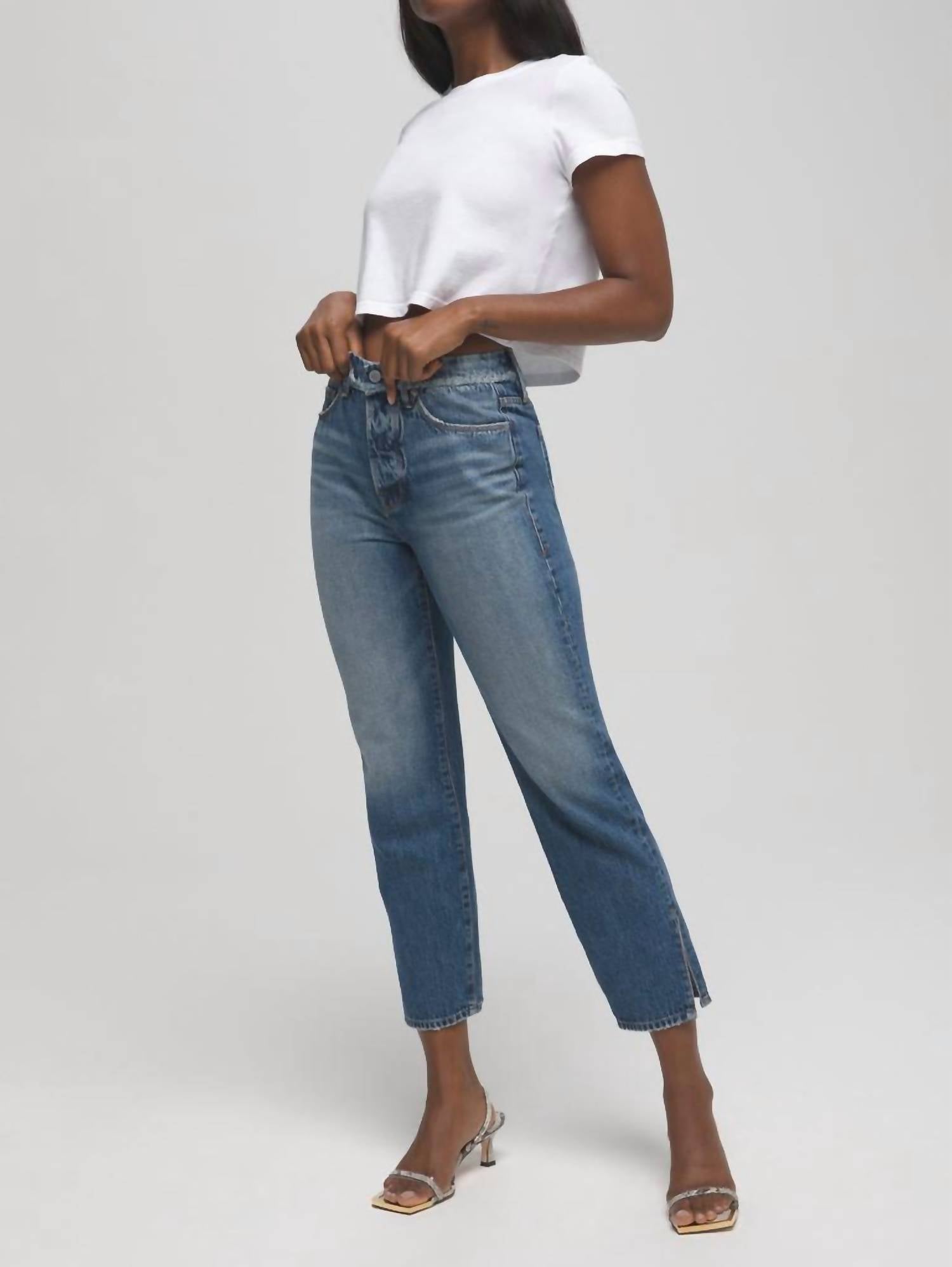 GOOD AMERICAN Good Boy Jean in blue - women's jeans