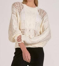 Elan - Open Knit Crewneck Sweater