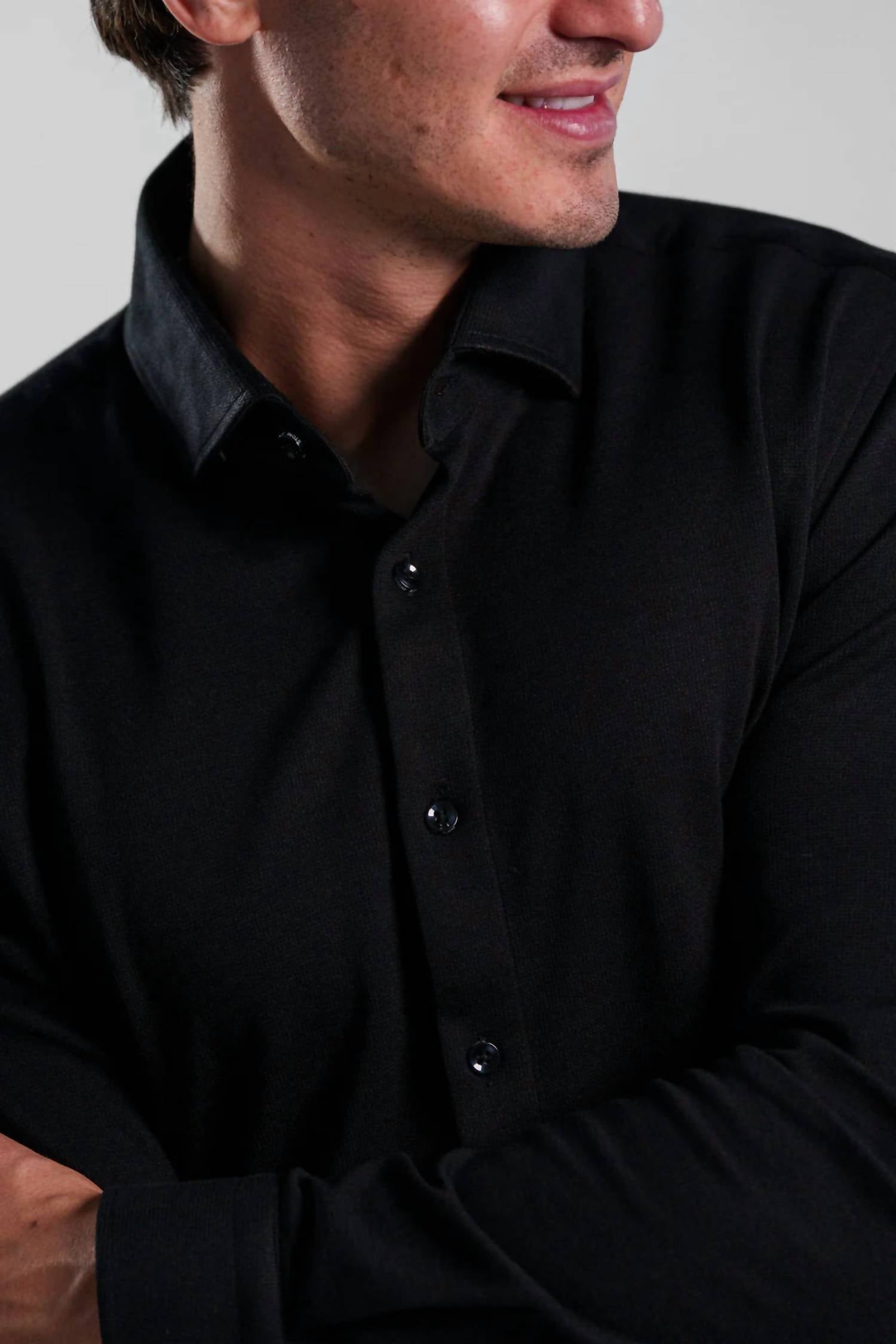 Stone Rose - Long Sleeve Dry Touch Pique Shirt