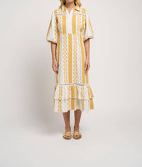 Guadalupe Design - Catalina Ii Stripe Midi Dress