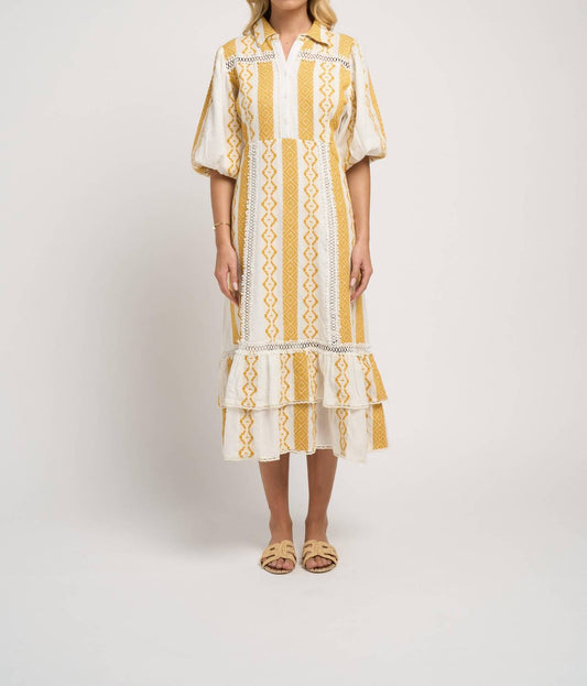 Guadalupe Design - Catalina Ii Stripe Midi Dress