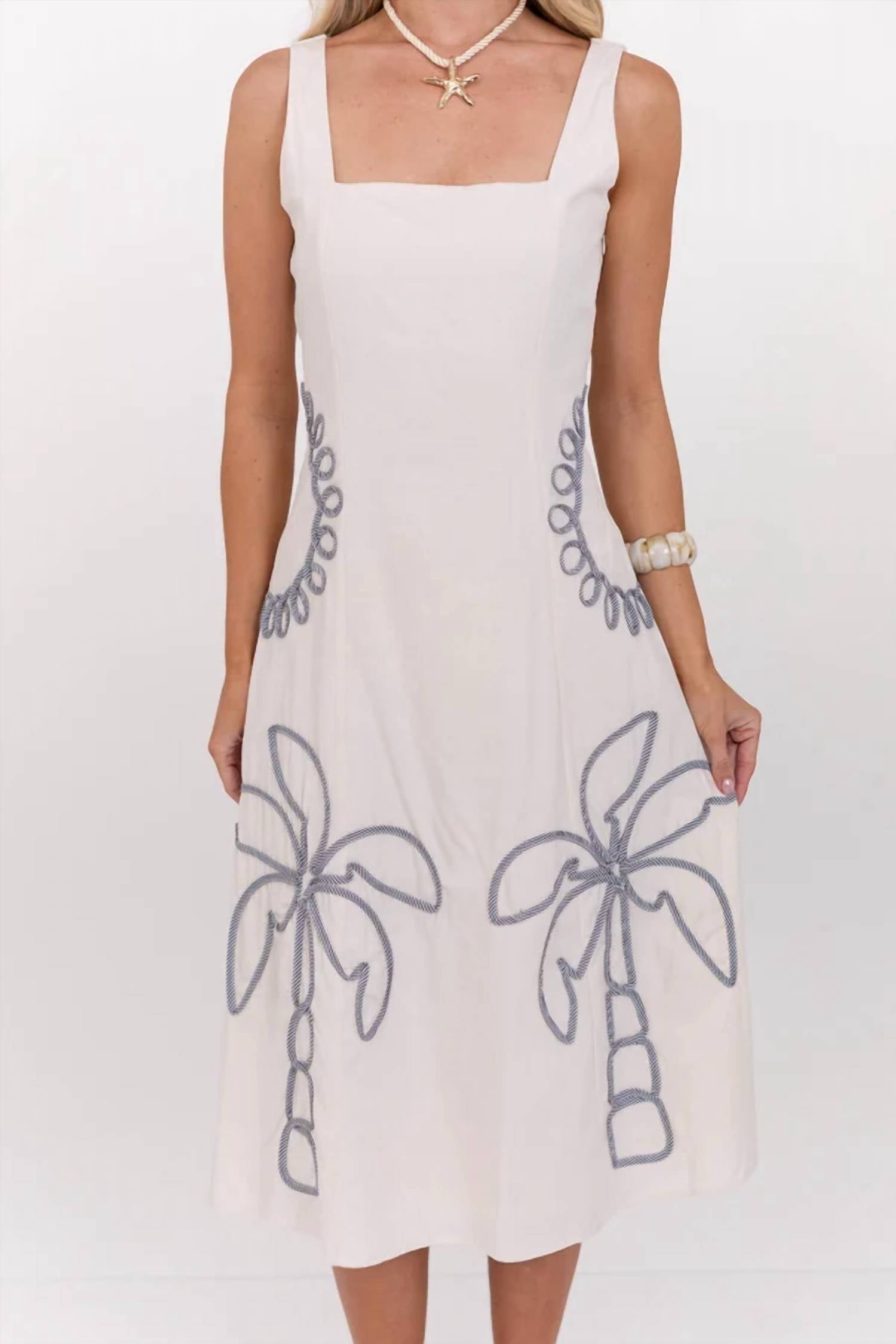 Peach Love - Palm Tree Midi Dress