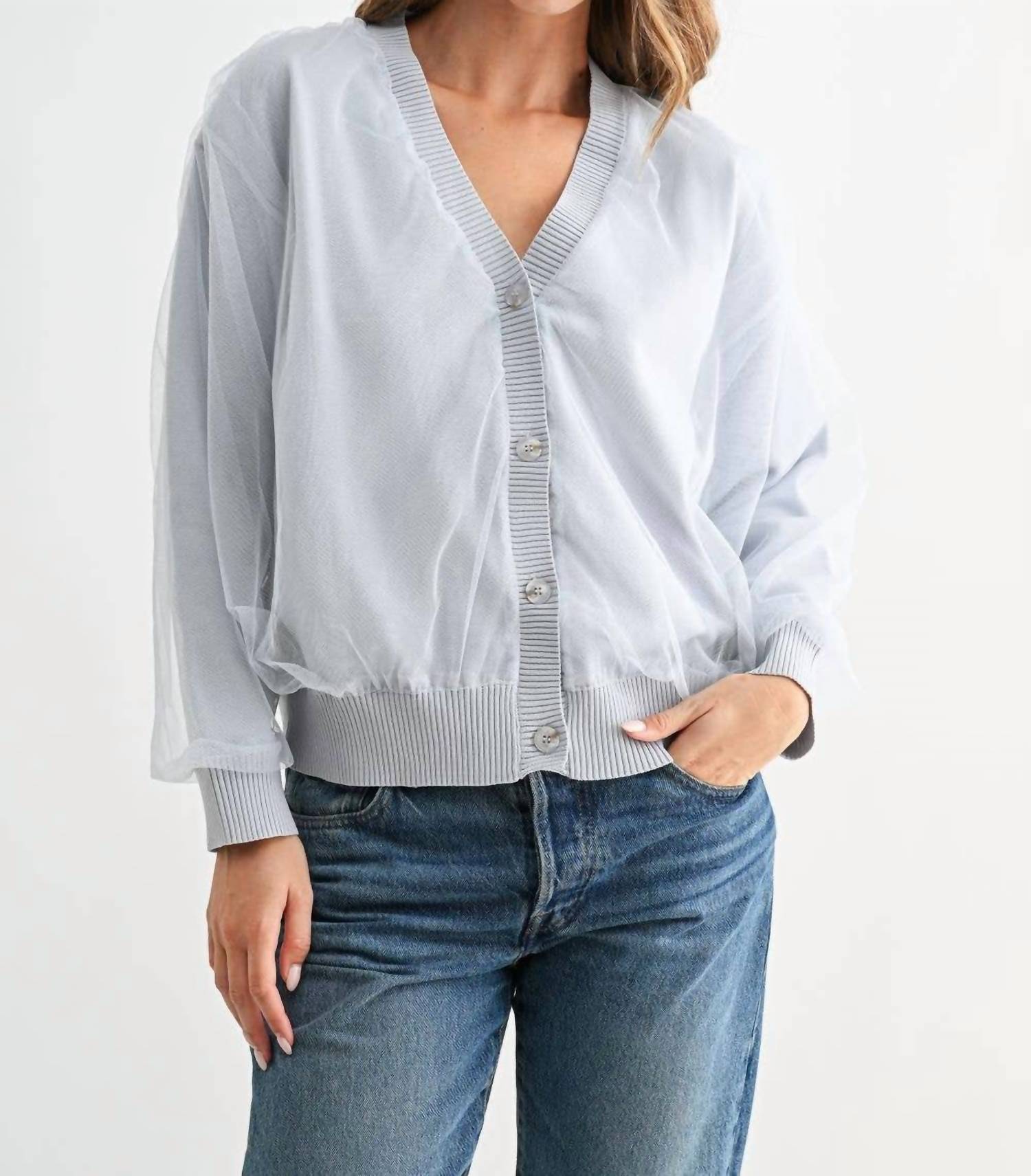 Joh - Steven Sheer Ribbed Cardigan
