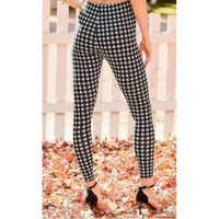 Main Strip - High Waisted Houndstooth Leggings