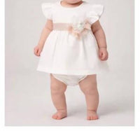 Mayoral - Linen Floral Sash Dress