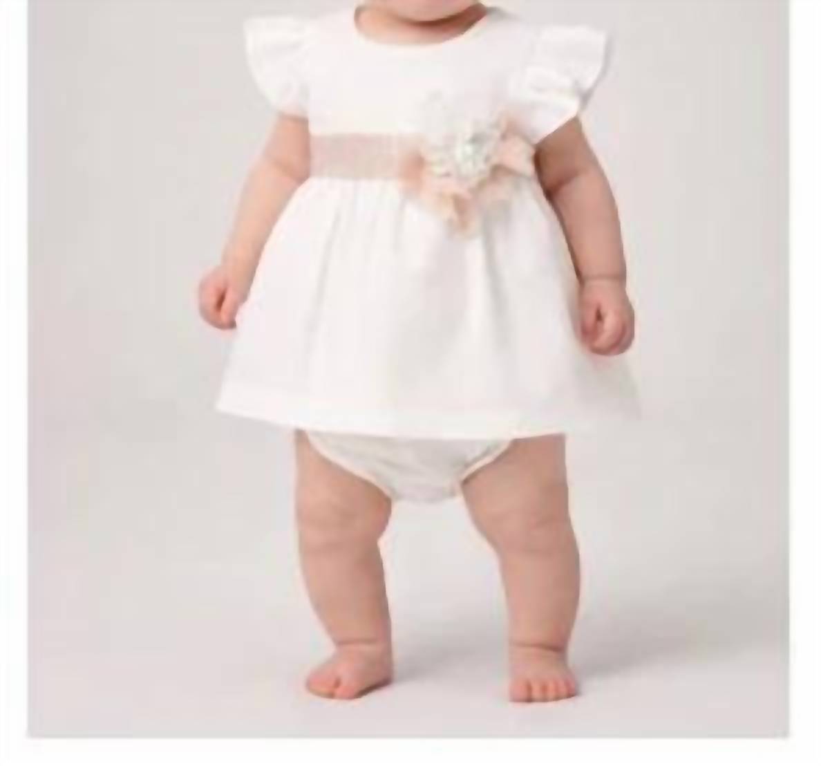 Mayoral - Linen Floral Sash Dress