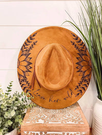 Willie & Dolly Designs - Women's Engraved Floral Hat