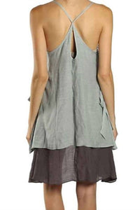 A'Reve - Asymmetrical X Back Dress Mini Dress