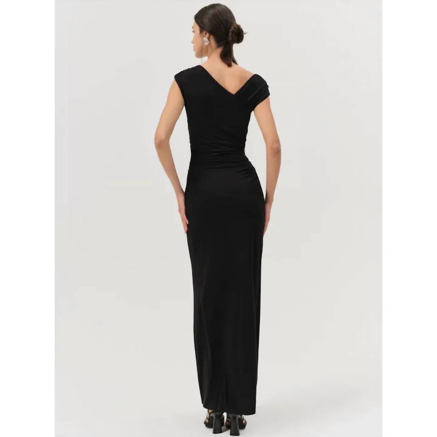 for Love & Lemons Genesis Maxi Dress in black - women's dress - detail view