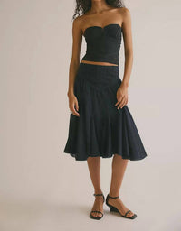 Free People Ever Afternoon Textured Tube Top in black - women's shirt - view 4
