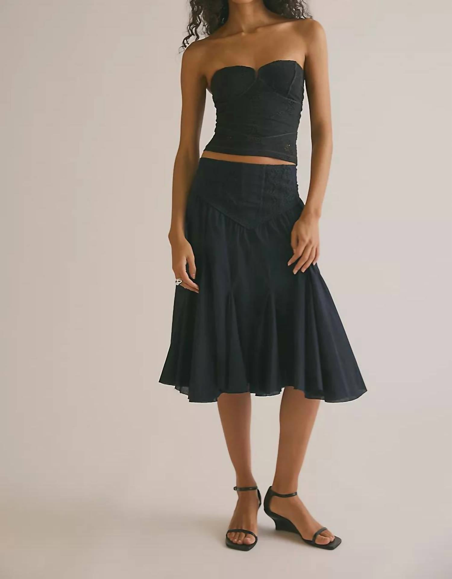 Free People Ever Afternoon Textured Tube Top in black - women's shirt - view 4