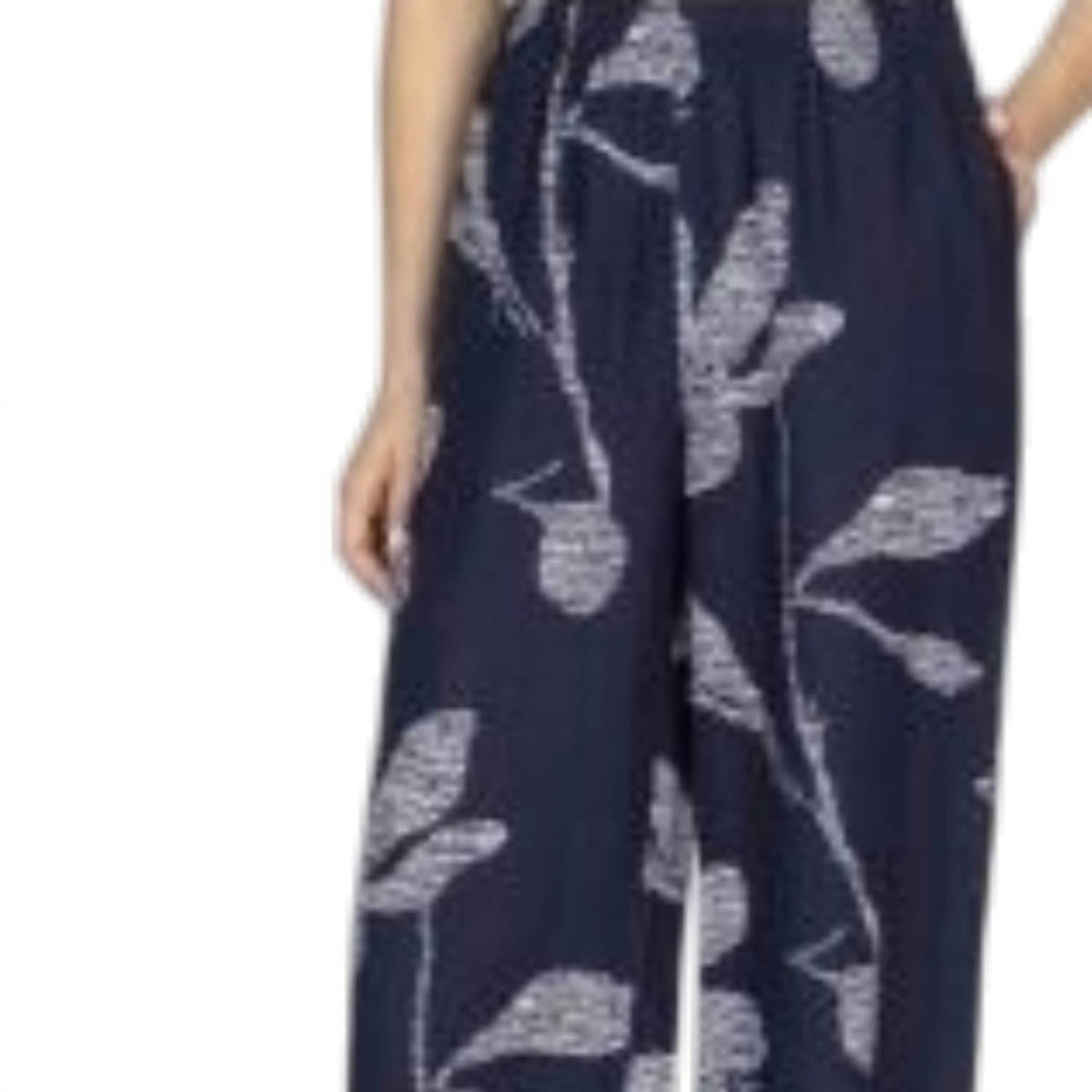 Olivia By Habitat - Flax Floral Cropped Linen Pants