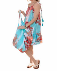 Modaposa - Women's Tonia Coral Shoulder Beach Bag